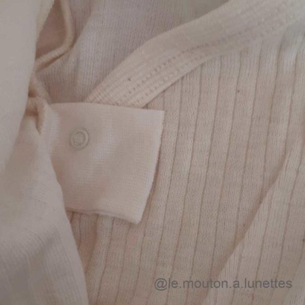 body croisé bébé cosilana en coton laine soie - laine mérinos et coton bio pour nouveau-né