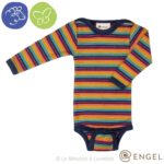 body laine soie bebe multicolore engel natur rayures arc en ciel laine mérinos bio