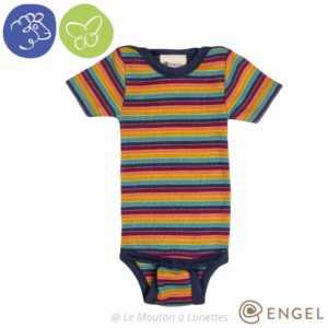body laine soie bebe multicolore engel natur rayures arc en ciel laine mérinos bio