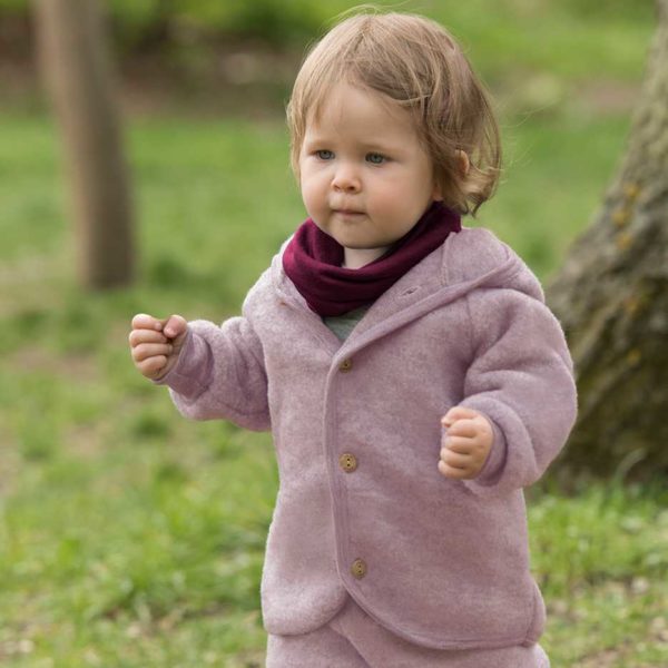 Veste bébé à capuche en polaire de laine naturelle ENGEL NATUR – Image 5