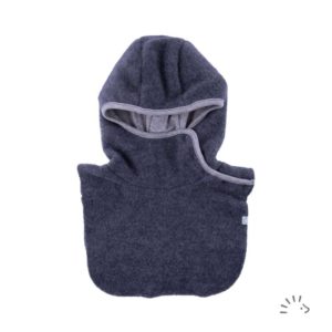 cagoule polaire bebe chaude doublée coton bio ouverture sur le côté popolini iobio