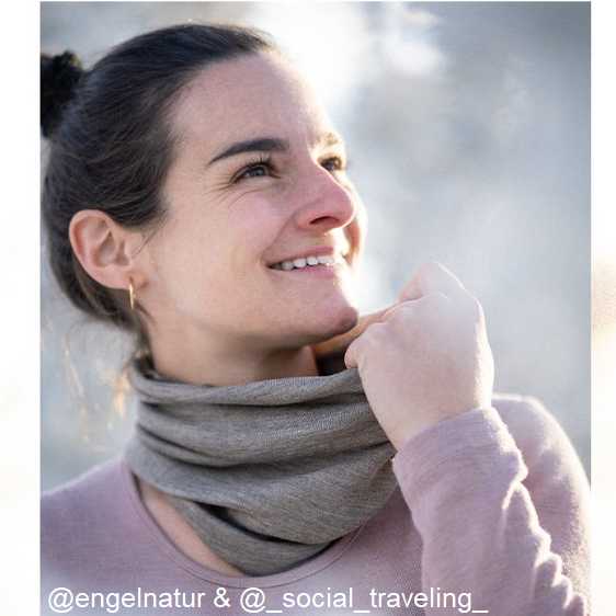snood laine et soie tour de cou adulte engel natur