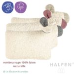 Halfen coussin mouton doudou bebe laine merinos bio