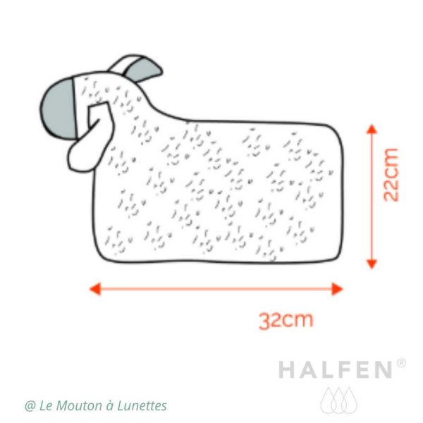 Coussin doudou mouton en laine et coton bio - HALFEN Strickerei – Image 4