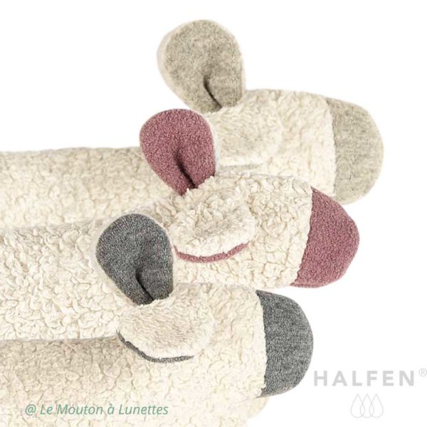 Coussin doudou mouton en laine et coton bio - HALFEN Strickerei – Image 3