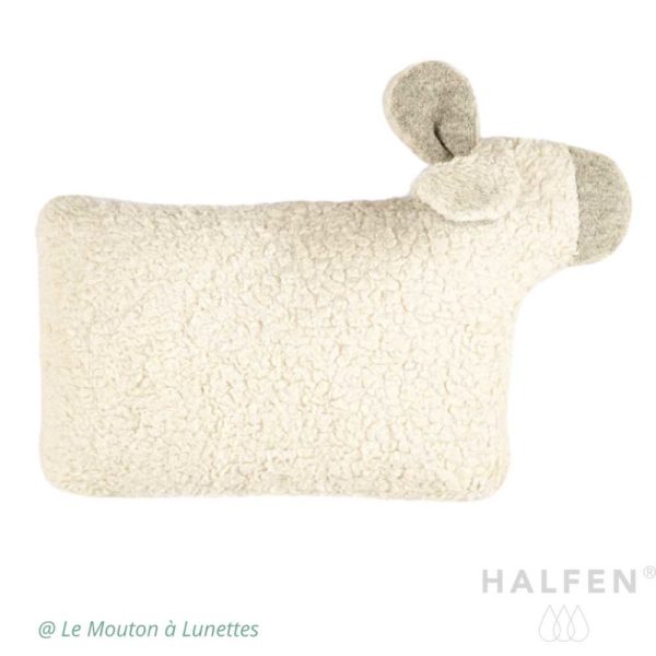 Coussin doudou mouton en laine et coton bio - HALFEN Strickerei – Image 8