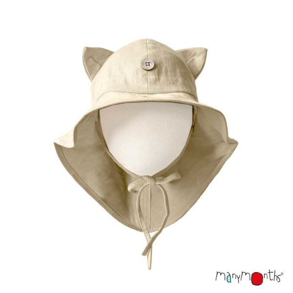 Chapeau de soleil oreilles de CHAT évolutif - Nouveauté ManyMonths chanvre et coton bio – Image 8