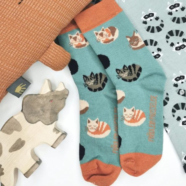 Chaussettes motif Chats en coton bio - pointures 19 à 34 - Fräulein Prusselise – Image 3