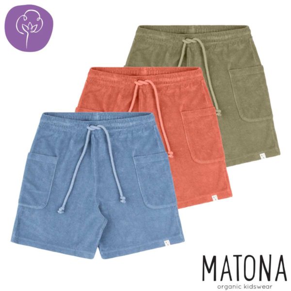 Short en éponge de coton bio pour enfant - Matona